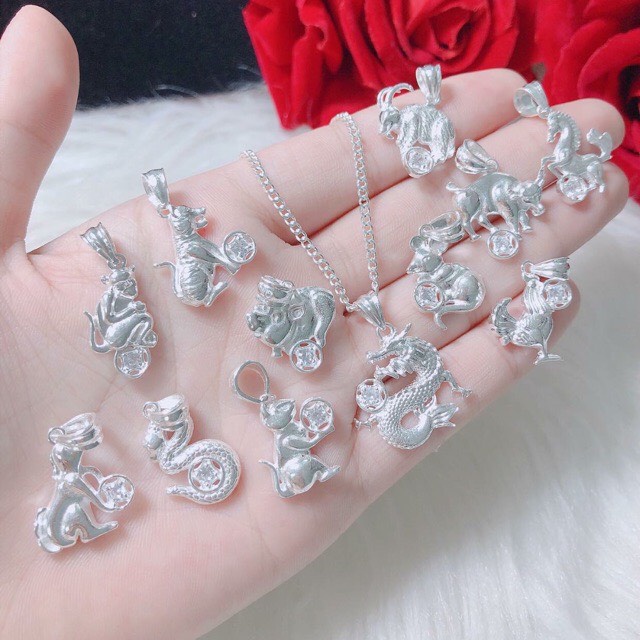 Dây chuyền mặt 12 con giáp chuẩn bạc ta cho bé - Kho sỉ bạc Nhất Linh