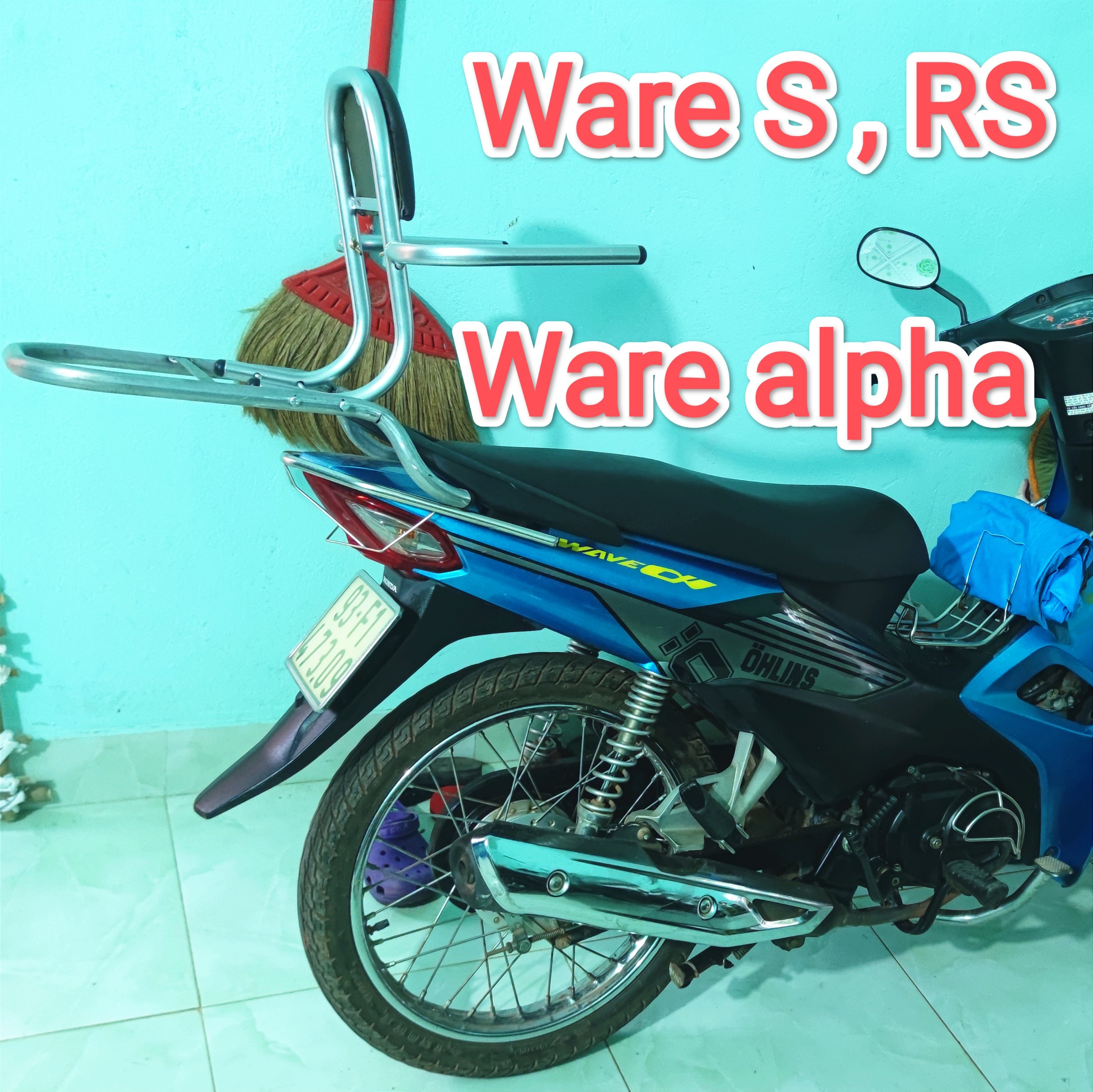 Baga phượt có đệm tựa lưng,cho xe Wave Alpha 110,ware S, Ware RS,