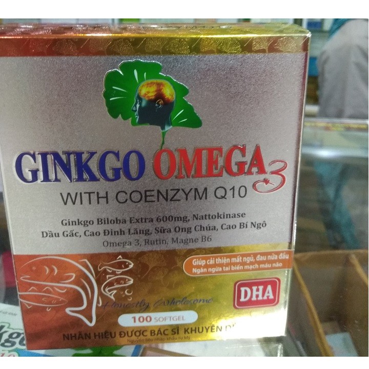 Combo 2 hộp Ginkgo O mega 3 - Tăng cường lưu thông máu