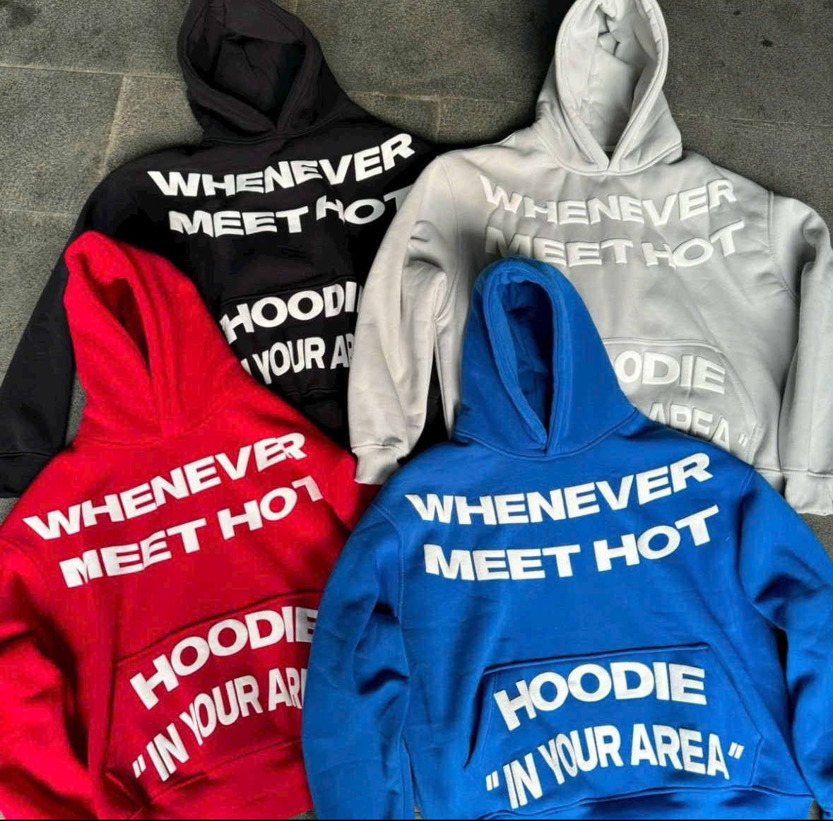 [Hoàn Tiền 15%] Áo Hoodie Whenever Chữ In Nổi Unisex Nam Nữ Chất Nỉ Bông Dày