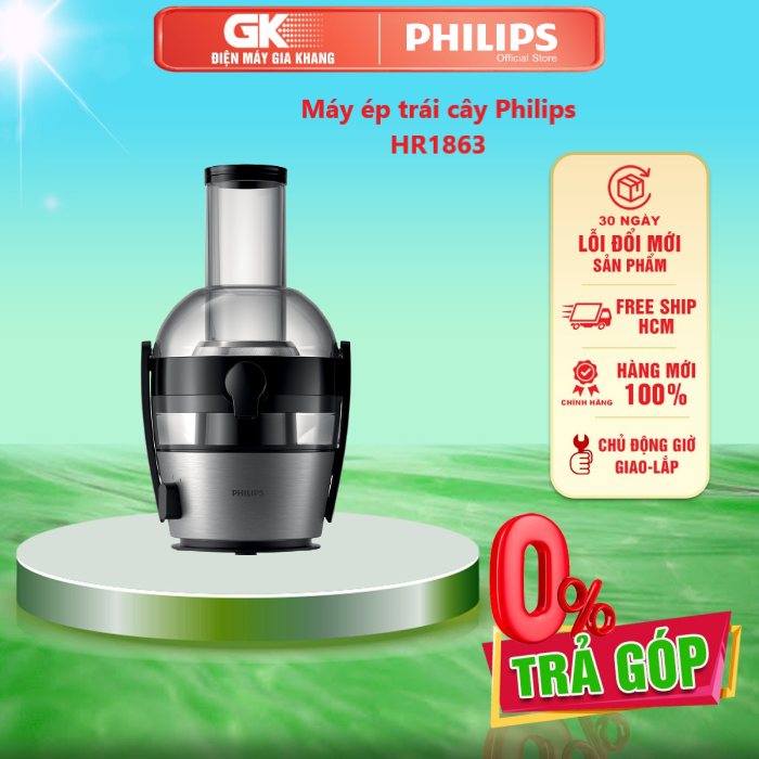 Máy ép trái cây philips hr1863 - giao toàn quốc - freeship hcm