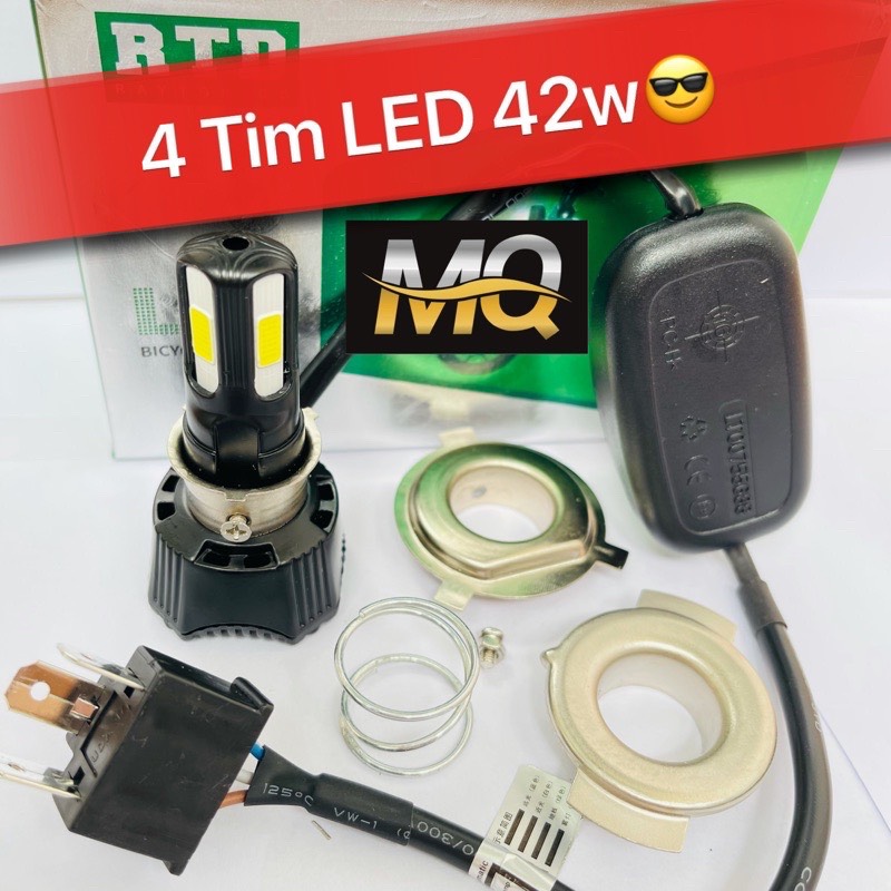Đèn pha led c6 3 tim led h4