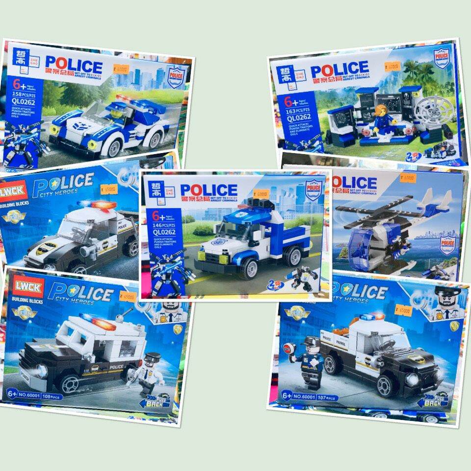 Đồ chơi lắp ráp xe police nhiều mẫu