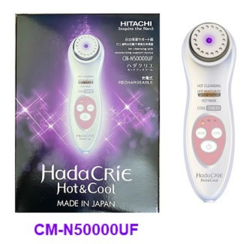 ［Quà Khủng] Máy massage mặt cầm tay chăm sóc da đẩy tinh chất Hitachi Hada Crie CM- N5000, tặng 1 nước hoa Hồng diếp cá hoặc tía tô 170K, tặng 10 mặt nạ Foodaholic 100K