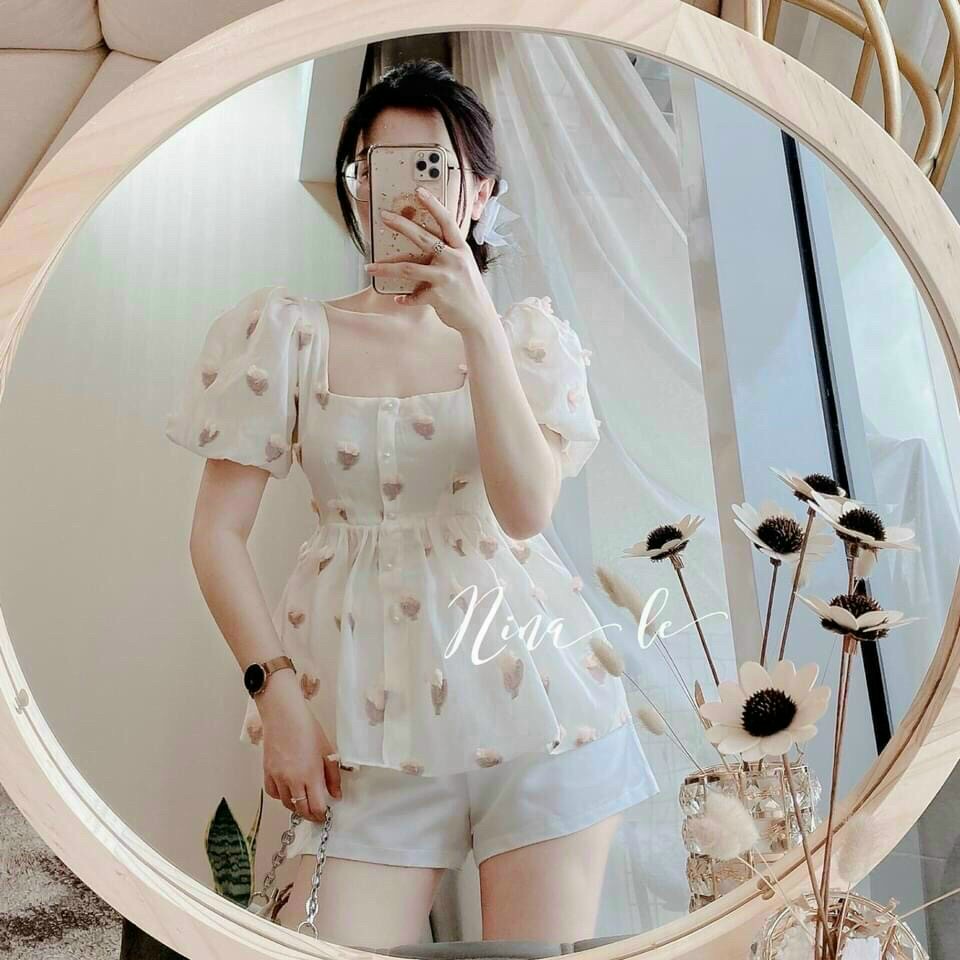 Sét bộ đùi nữ họa tiết cherry siêu xinh vải lụa mịn chống nhăn hàng cao cấp kèm hình thật shop tự chụp