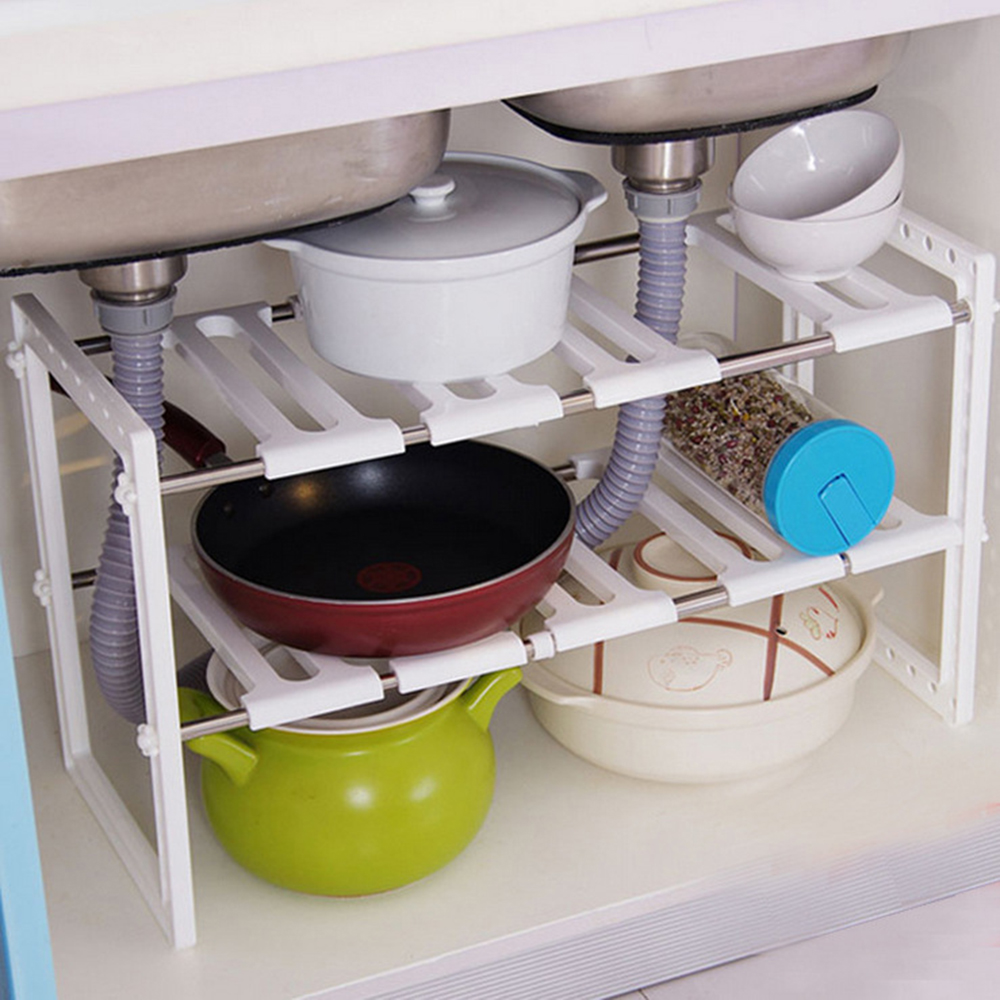 Kệ đựng đồ đa năng, kệ gầm bếp, kệ để đồ nhà bếp, kệ để gầm bếp thông minh, kệ xếp để đồ nhà bếp 2 tầng đa năng tiện dụng, kệ để nồi chảo đa năng
