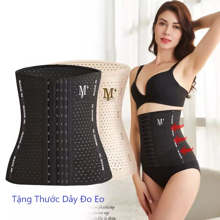HOT - Đai M+, Đai Gen Bụng, Đai Nịt Bụng Thông Hơi Chống Cuộn + Tặng Kèm Thước Dây Đo