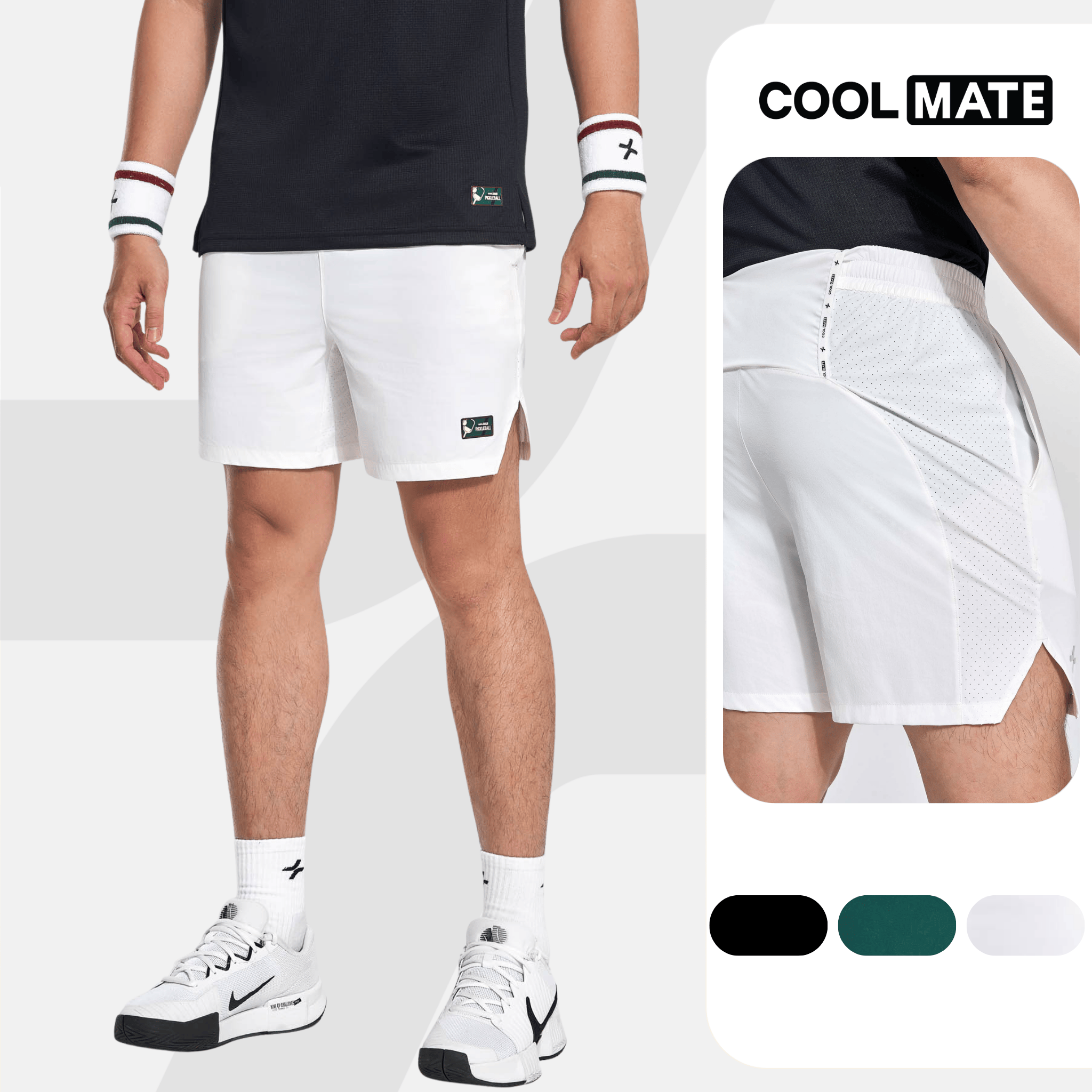 [TẶNG BĂNG TAY]Quần thể thao nam 6inch Pickleball Smash Shot  Nhanh khô, Thoáng khí, Thấm hút tốt, Thoải mái vận động Coolmate