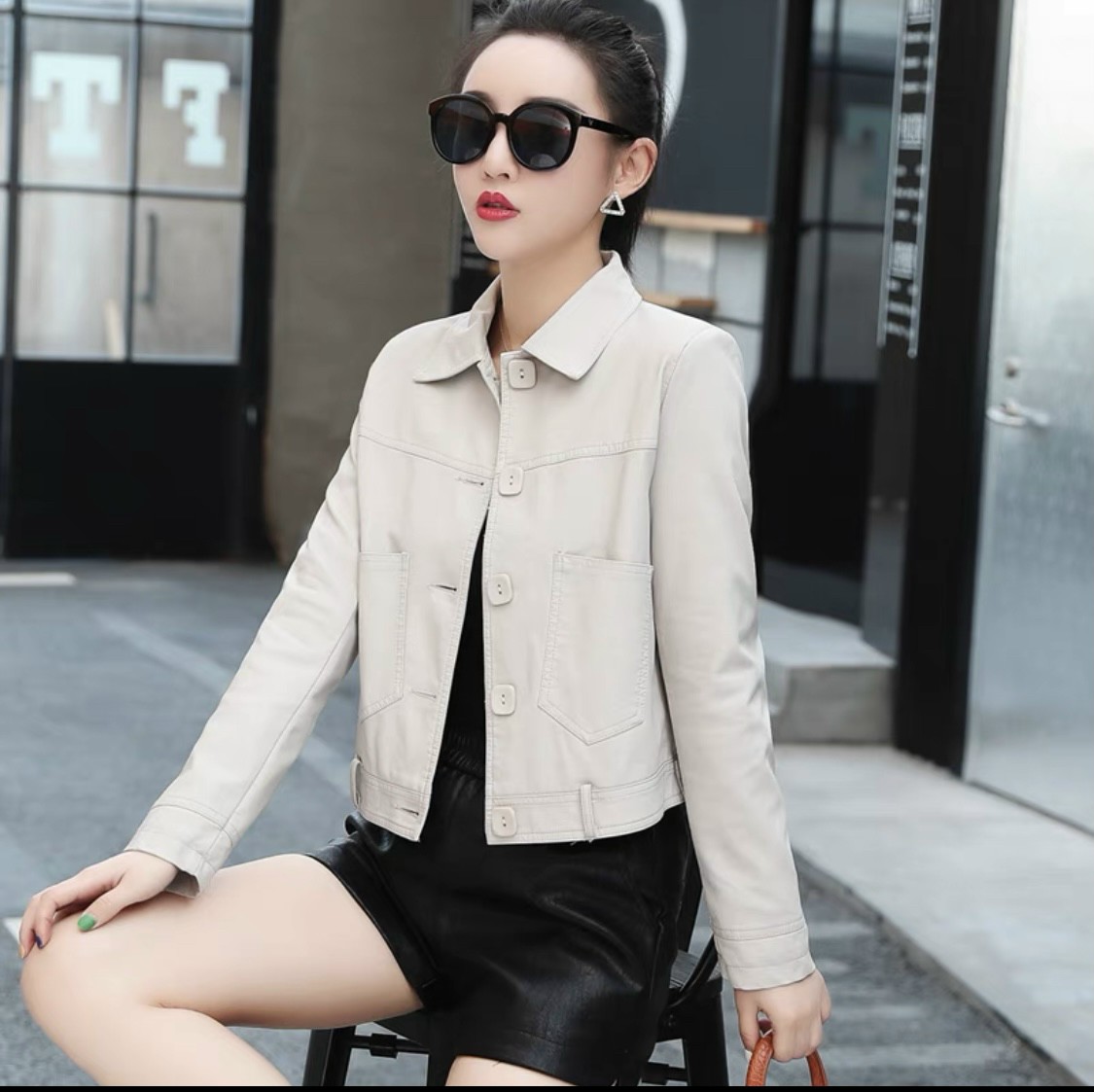 ÁO KHOÁC KAKI LỬNG 1 LỚP GIẢ JEAN ÁO CỔ NÚT MÀU SẮC KIỂU DÁNG TRẺ TRUNG FORM CHUẨN ĐẸP Y HÌNH