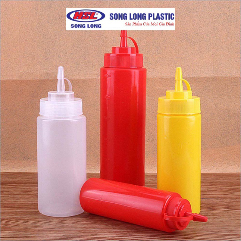 Lọ đựng tương ớt, tương cà, nước sốt - Chai nhựa đựng tương ớt 200ml, 400ml và 600ml