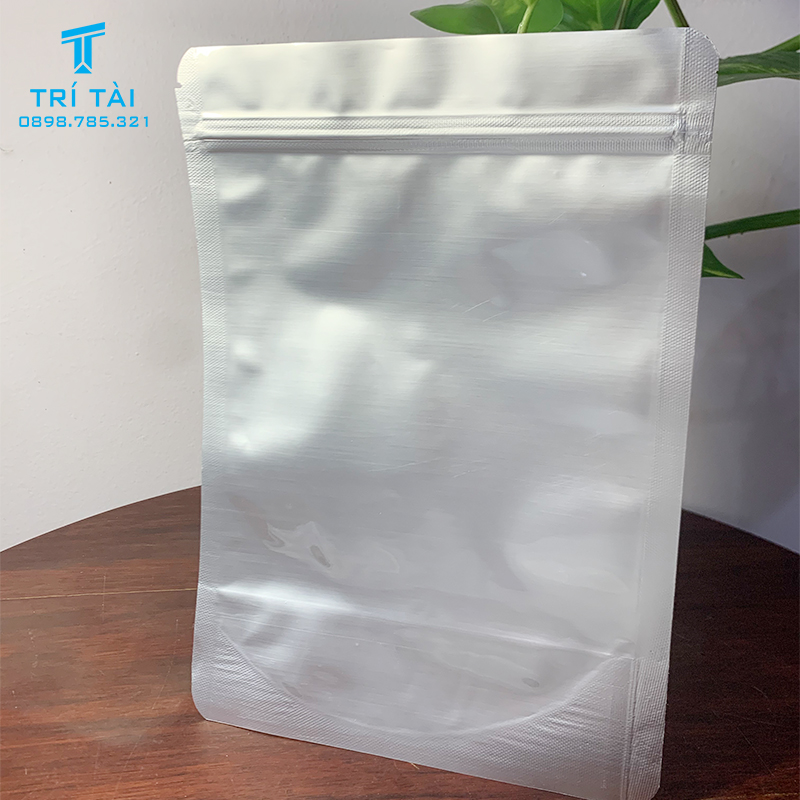 [1kg/size] Túi zipper mặt bạc mặt trong đáy đứng loại 1 (Đủ size)