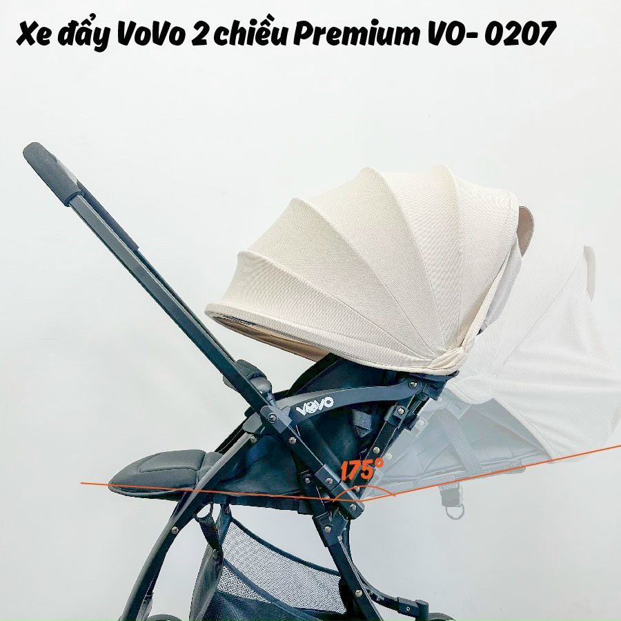 xe đẩy trẻ em gấp gọn 2 chiều 3 tư thế vovo vo-0207 mẫu nâng cấp mới nhất 7