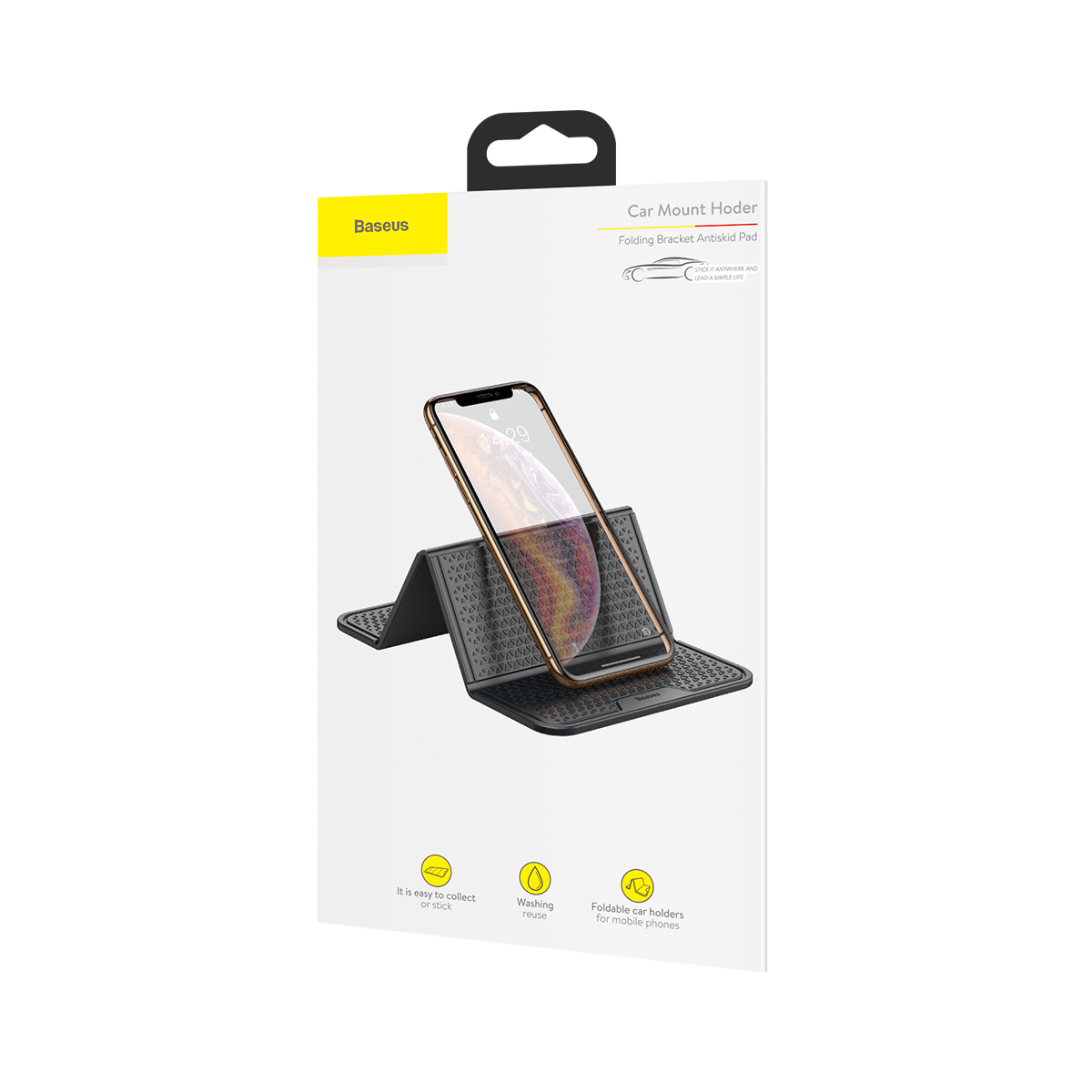 Miếng dán nano giữ cố định đồ trên xe hơi Baseus Folding Bracket Antiskid Pad SUWNT-01