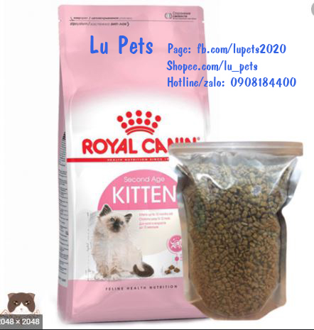 Thức ăn hạt royal canin kitten cho mèo con từ 4 đến 12 tháng | royal canin kitten túi chiết 1kg