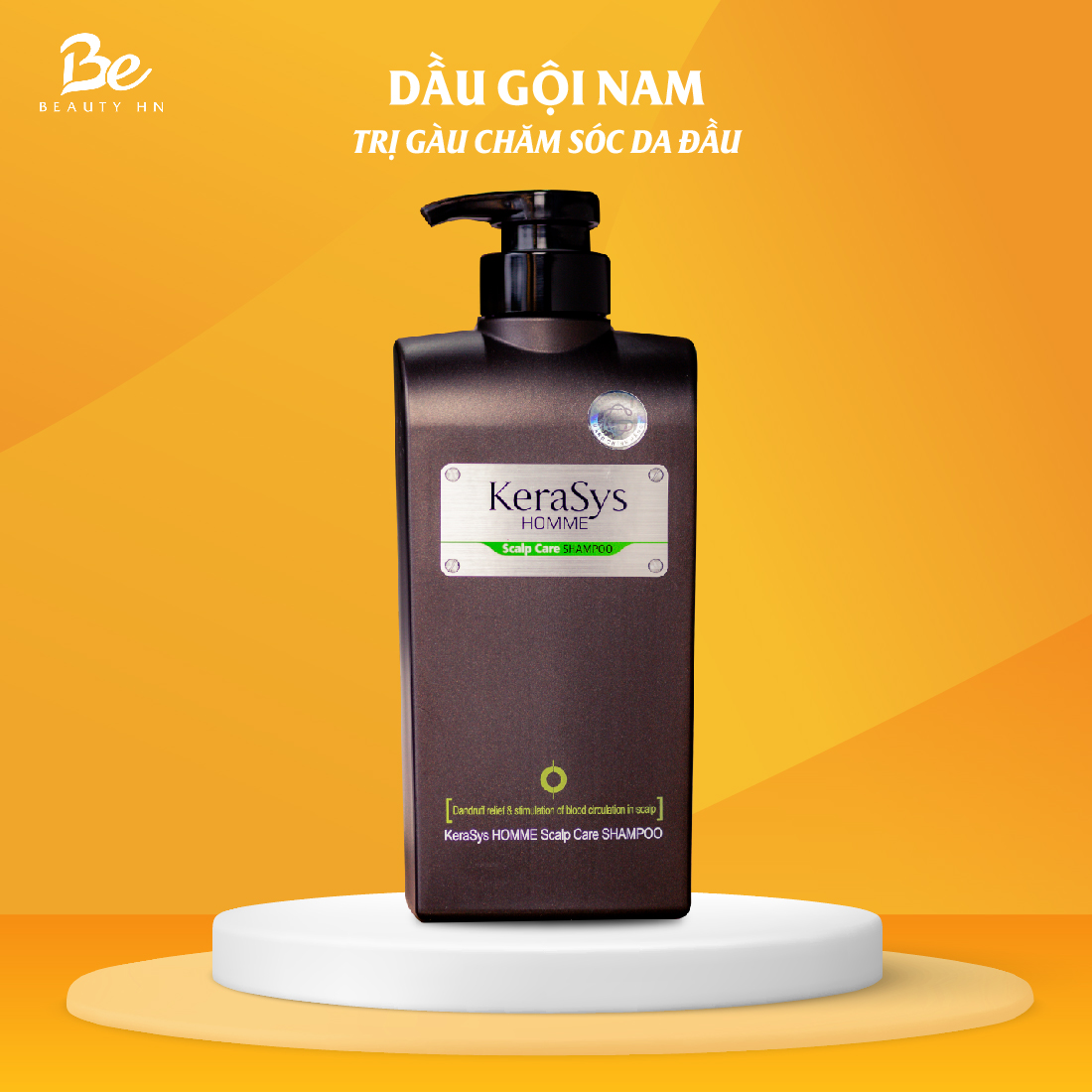 Dầu gội nam kerasys homme scalp care cao cấp hàn quốc chăm sóc da đầu, ngăn ngừa gàu 550ml