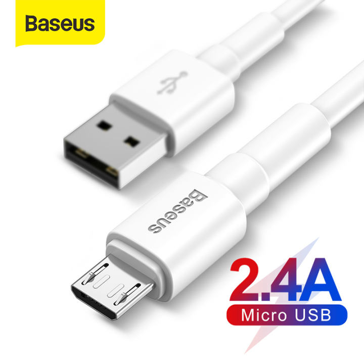 Cáp sạc nhanh và truyền dữ liệu Baseus Mini White Cable USB For Lightning (2.4A)/Micro USB (2.4A)/Type C (3A), chiều dài 1m, truyền dữ liệu tốc độ cao 480Mbps