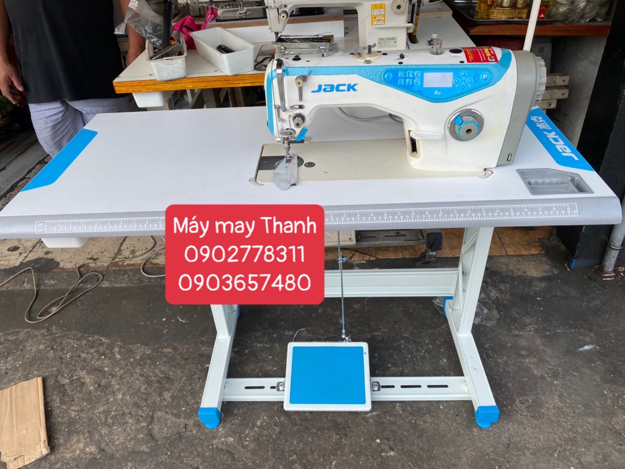 Máy may 1 kim jack a4 điện tử liền trục chính hãng nâng chân vịt tự động còn mói 90%