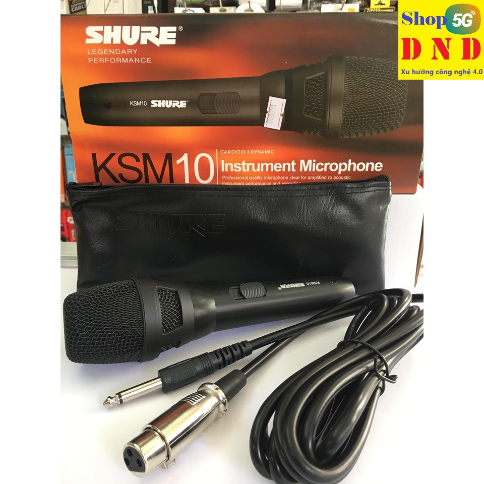 Mic có dây SHURE KMS10 thép nguyên khối, nút tắt mở dễ bấm nhẹ nhàng, cảm giác cầm nắm chắc tay. Âm thanh rõ và chuẩn