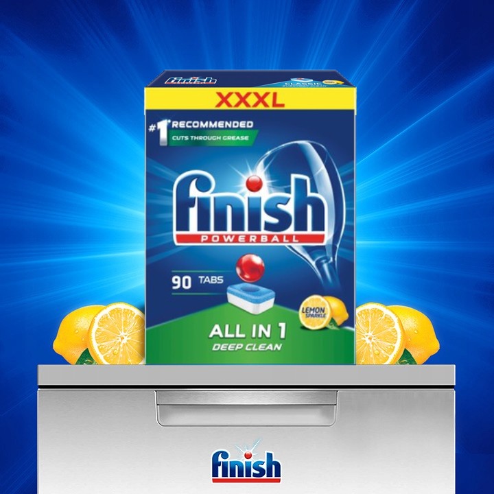 Viên rửa chén finish hộp 90 viên all in 1 - tất cả trong 1 viên
