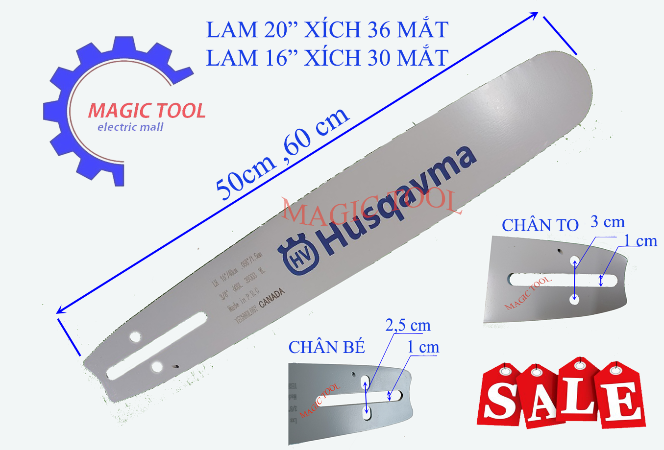 LAM MÁY CƯA XĂNG 60CM , 50CM CHO CƯA 365, 570, 576, 372XP, 390XP, 395XP , CƯA 5200,5900