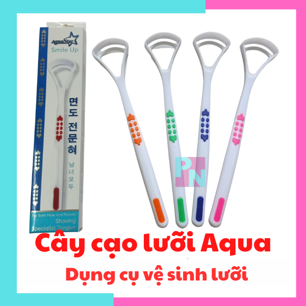 Cây cạo lưỡi, dụng cụ chăm sóc miệng AquaStar, dụng cụ vệ sinh lưỡi cao cấp
