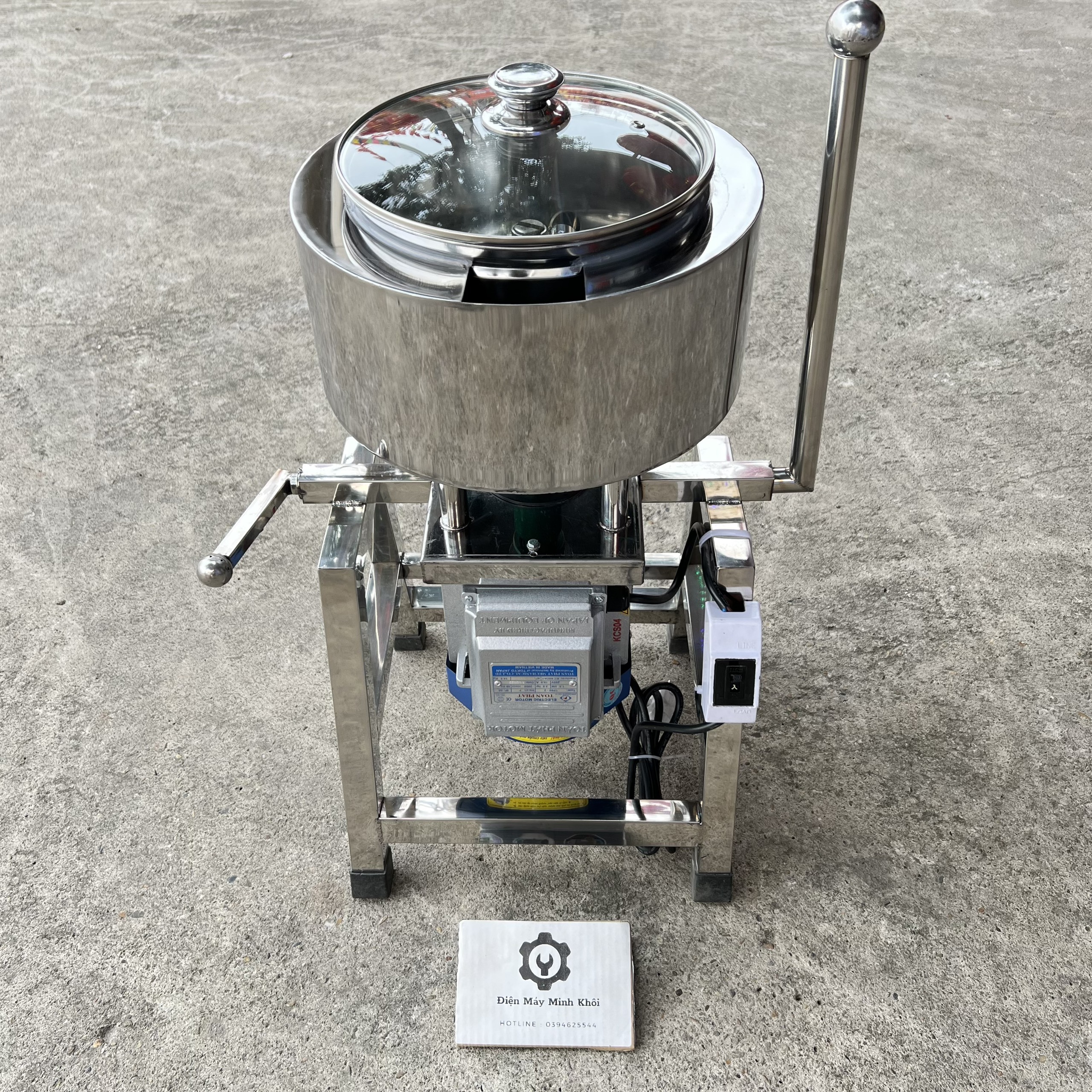Máy xay thịt làm giò chả, xúc xích 3kg công nghiệp 1500W| Máy xay đa năng có khay đá mô tơ Toàn Phát dây đồng