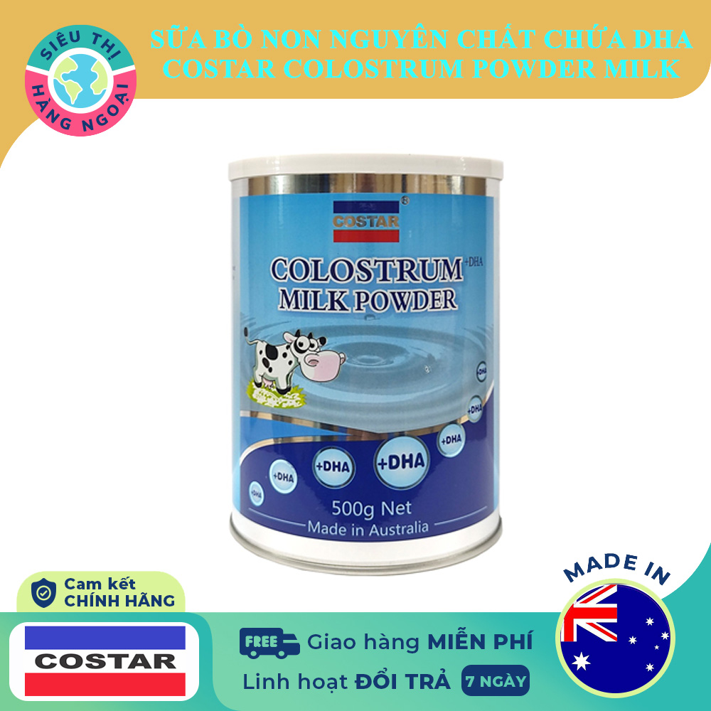 Sữa bò non nguyên chất chứa DHA Costar Colostrum Powder Milk 500g Made in Australia (được bán bởi Siêu Thị Hàng Ngoại)