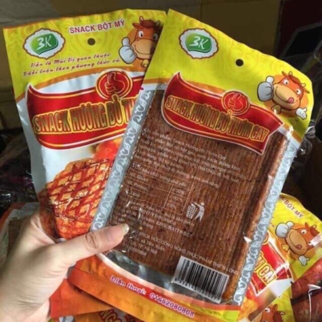 2 Gói Bò Thơm Cay Bò Miếng To HOT ĐỒ ĂN VẶT, ăn vặt tuổi thơ cổng trường