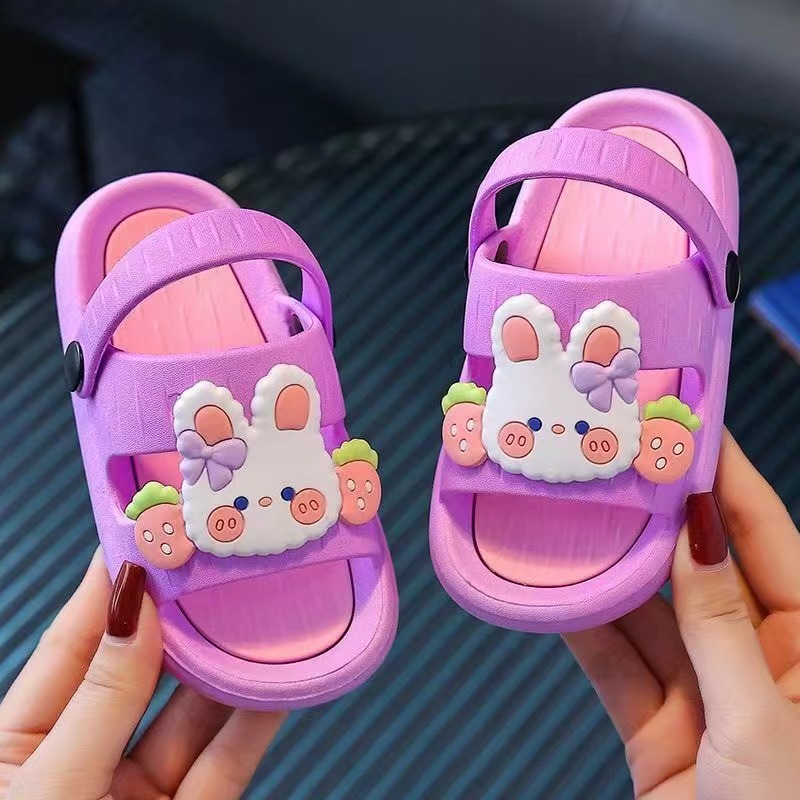 Dép xăng đan sandal cho bé trai bé gái mùa hè êm chân đi chơi đi học đi mưa hình thỏ con 302+3