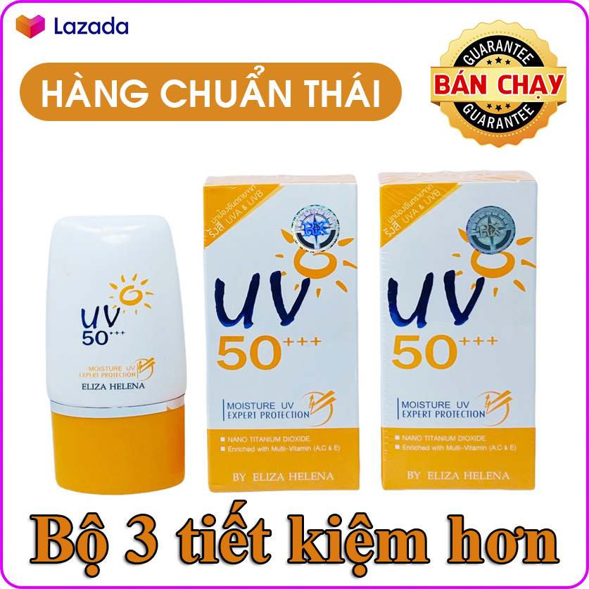 Bộ 3 hộp kem chống nắng cho da mặt và body Eliza Helena UV50+++ Thái Lan