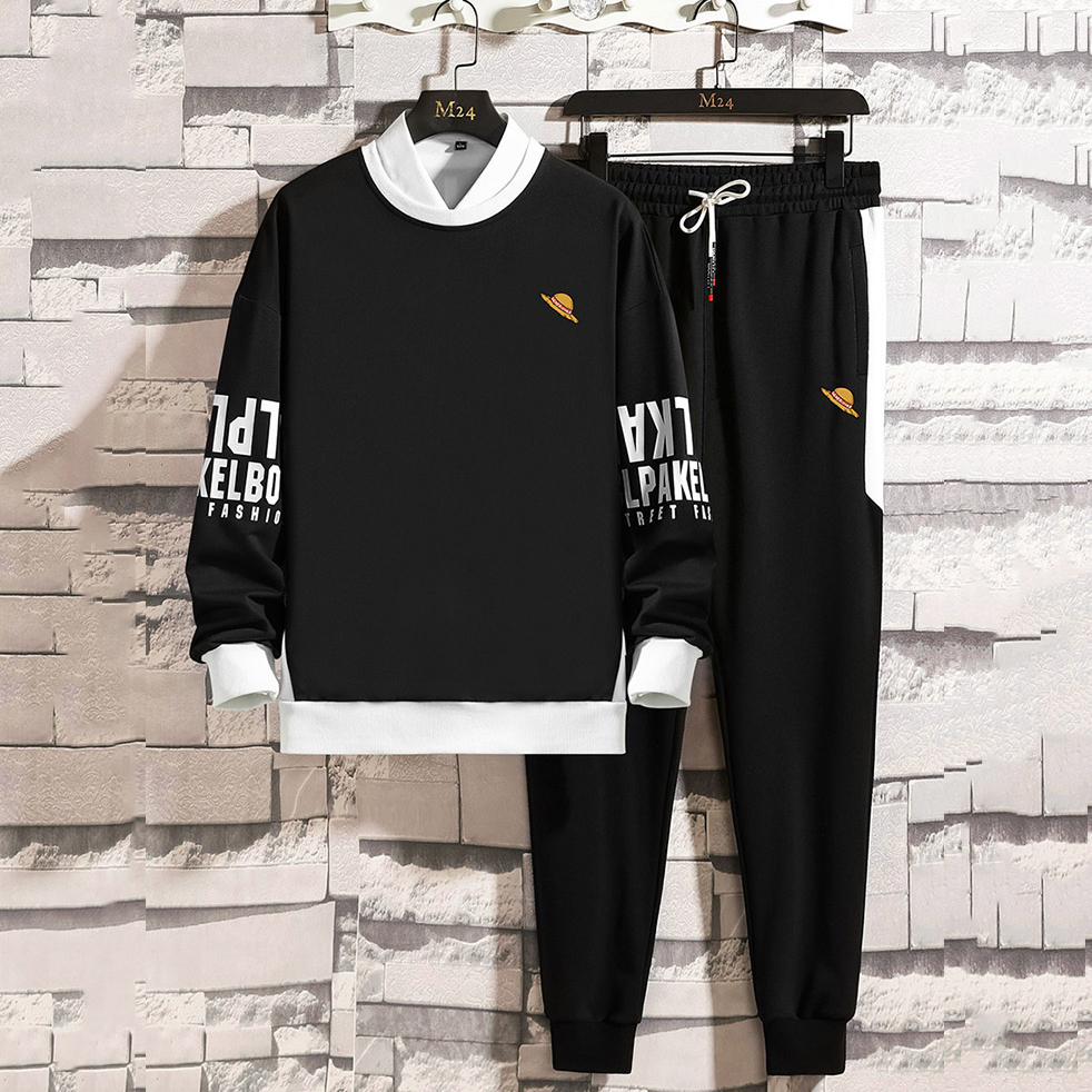 [ Voucher Giảm 50% ] Bộ Quần Áo Nam Cổ Tròn Dài Tay Họa Tiết Mũ Rơm Kiểu Dáng Trẻ Trung Cá Tính Shiny Sunday MEN QA 135