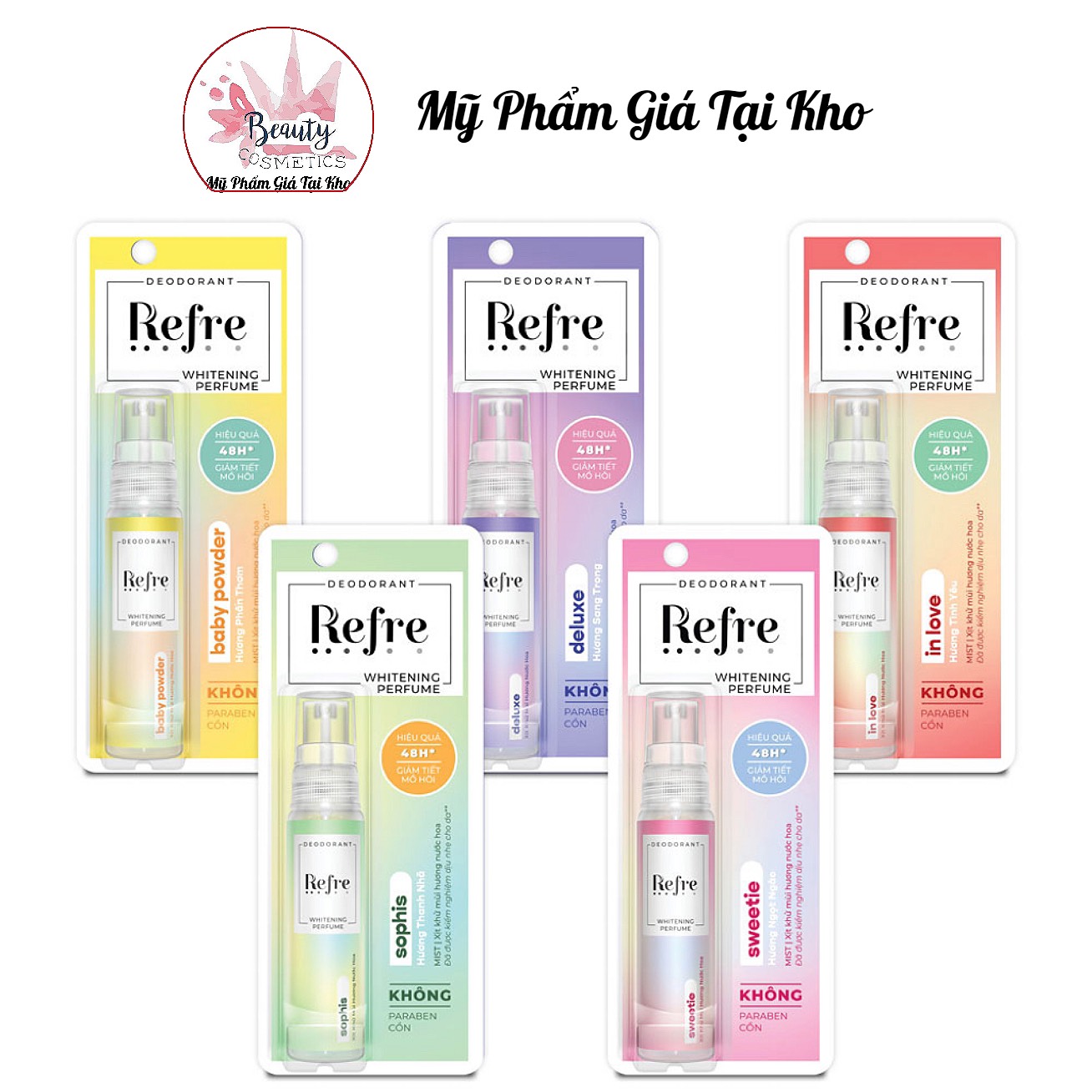 Xịt khử mùi hương nước hoa Refre Whitening Perfume 30ml