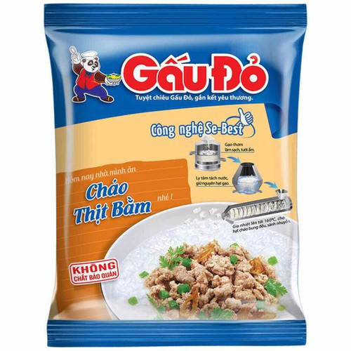 1 thung 50 gói cháo gấu đỏ
