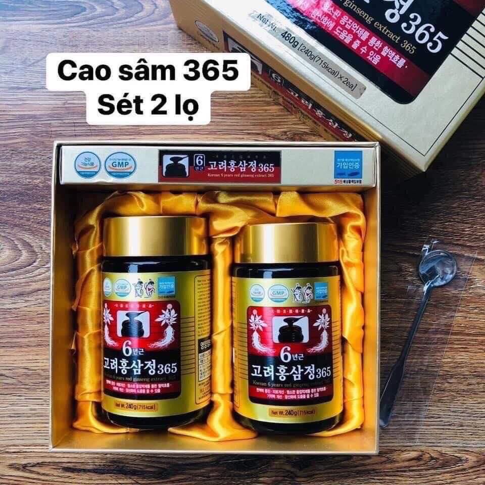 Cao hồng sâm 365 sét 2 lọ, sản phẩm giúp tăng sức đề kháng, tốt cho gan, thân và tăng khả năng miễn dịch