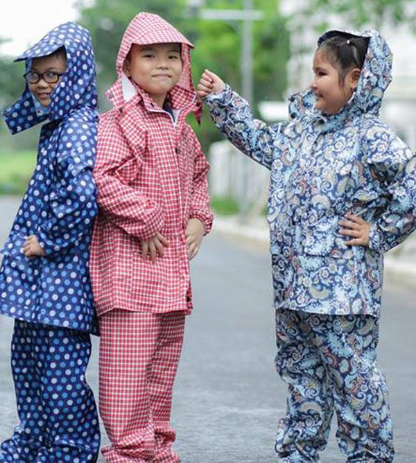 [HCM]Bộ Quần Áo Mưa Vải Dù Số 2 Cho Bé 5-7 Tuổi Chống Thấm
