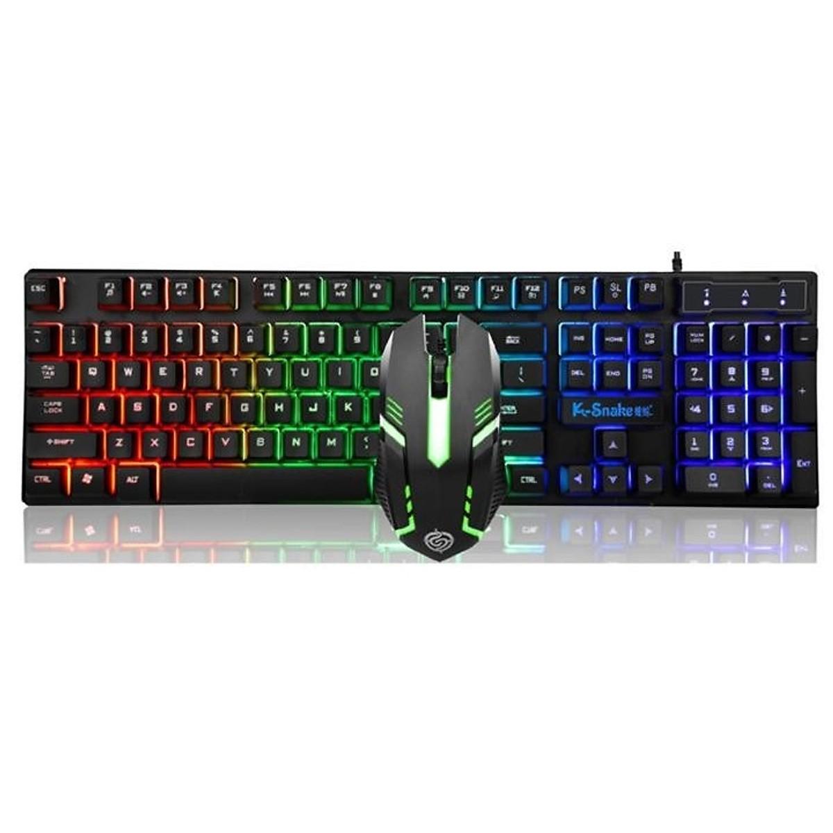 Bộ bàn phím và chuột K-SNAKE KM320 chuyên Game Led 7 màu