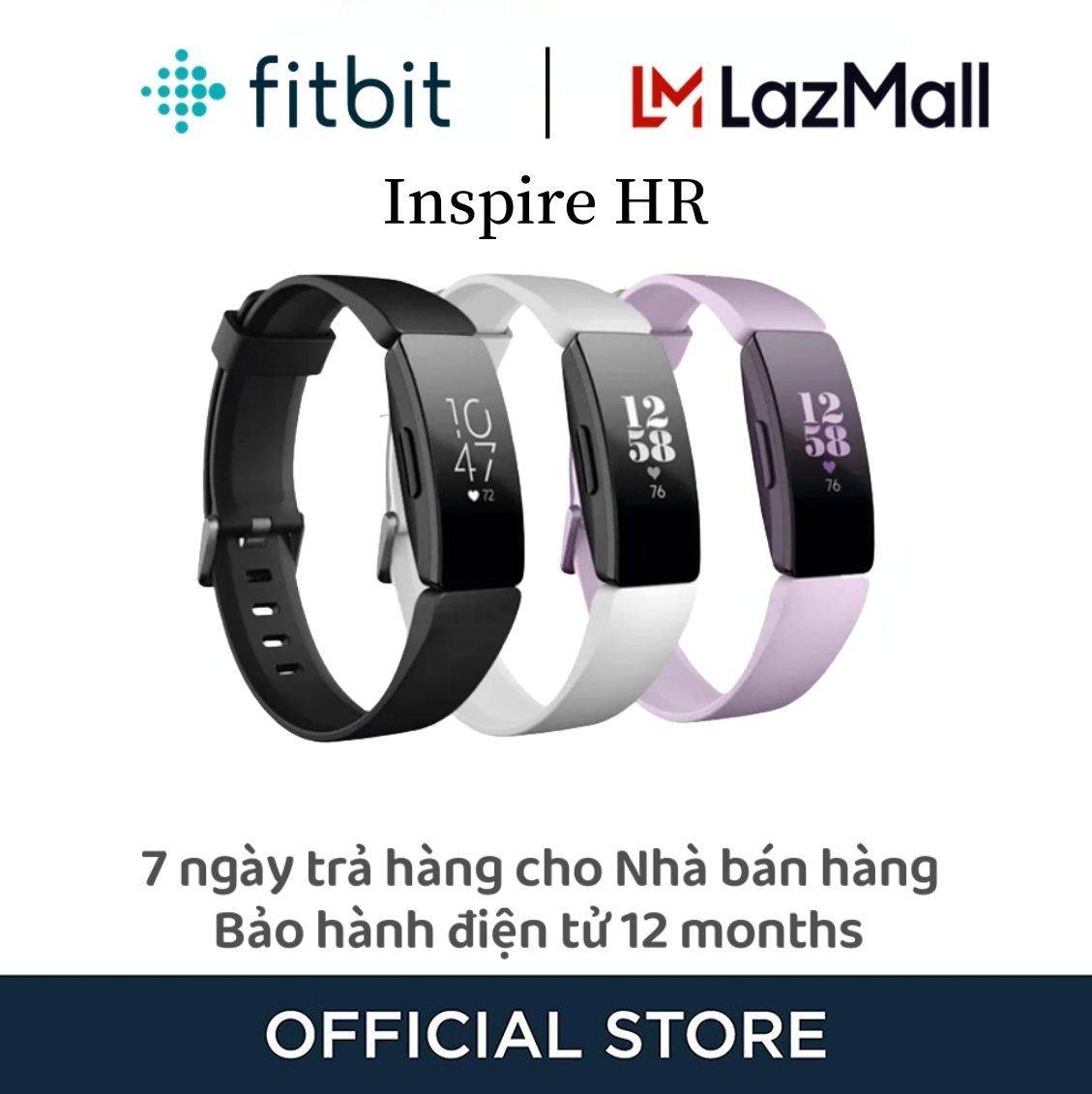 【48 giờ vận chuyển 100% Chính hãng Hàng chính hãng 100% Fitbit Inspire HR theo dõi nhịp tim và thể dục