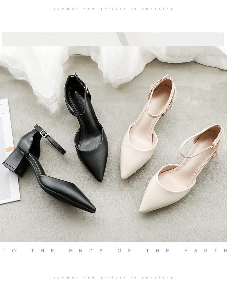 Giày nữ cao gót 5 phân đế vuông  tôn dáng  ( MÃ A8 )