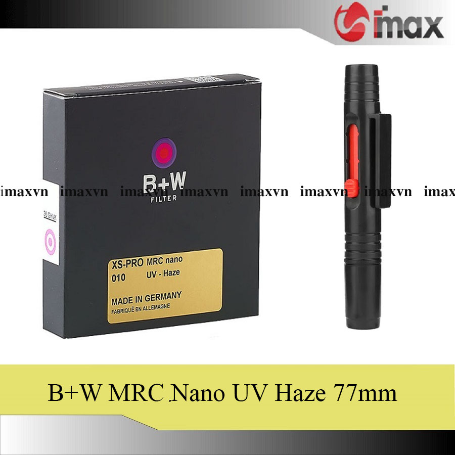 Kính lọc filter b+w xs-pro digital 010 uv-haze mrc nano 77mm + bút lau lens