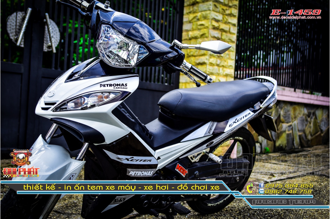 Tem Rời Xe Exciter 2010 Đen Trắng