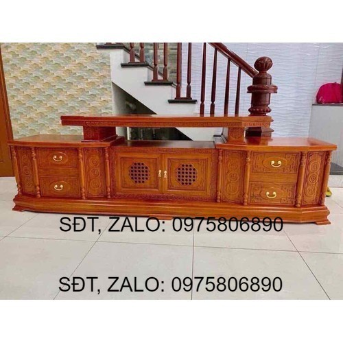 KỆ TIVI GỖ GÕ ĐỎ 2m2 , kệ gỗ tivi phòng khách , tủ để tivi .