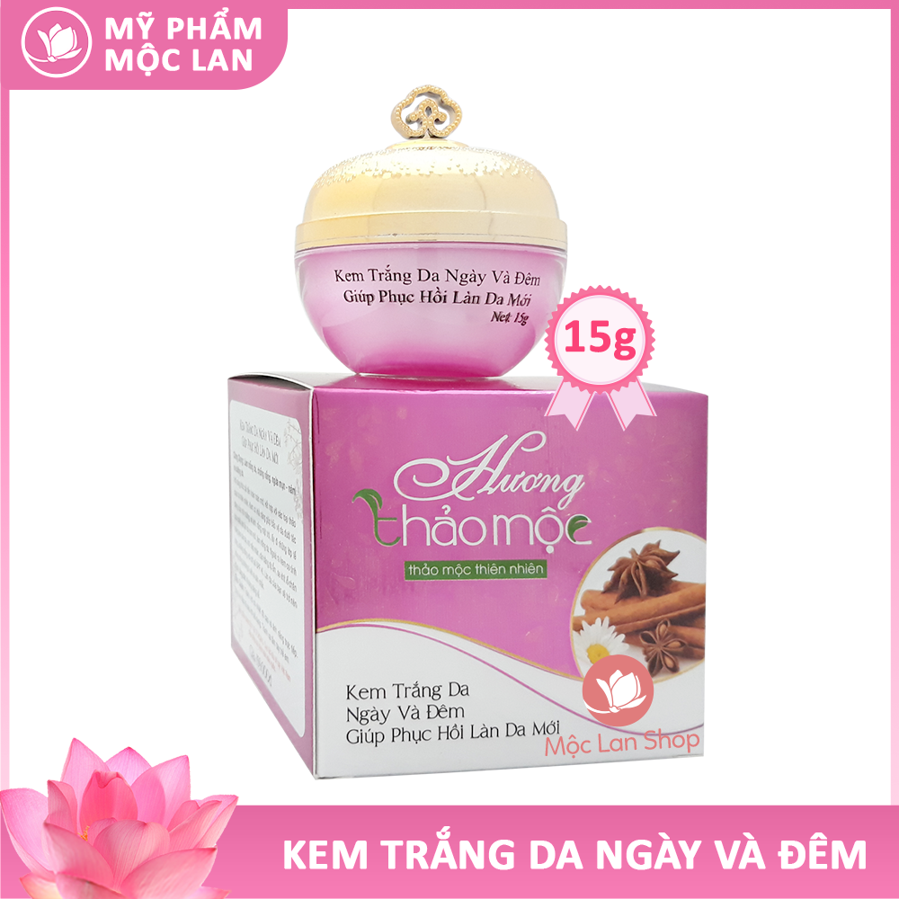 Kem dưỡng trắng da mặt ngày và đêm giúp phục hồi làn da mới - Kem Hương Thảo Mộc 15g - Mỹ phẩm Mộc Lan