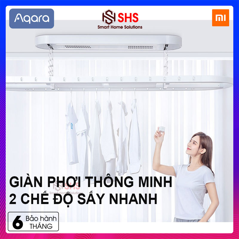 Giàn phơi quần áo thông minh, điều khiển tự động, Apple Homekit Aqara ZNLYJ11LM, SHS Vietnam