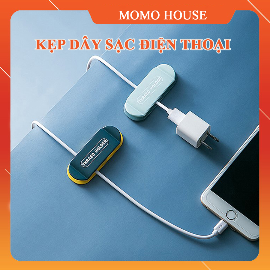 Bộ 4 nẹp nhiều màu giữ dây điện gọn gàng cố định đa năng sử dụng keo 3M dán tường chắc chắn