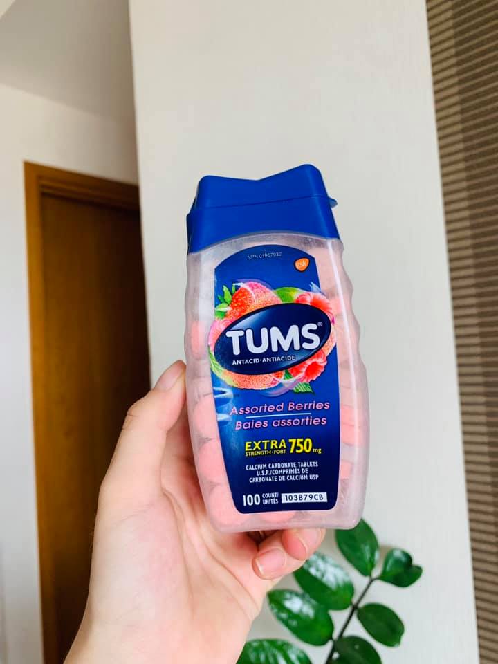 Viên nhai dạ dày Tums Extra Strength 100 viên của Canada