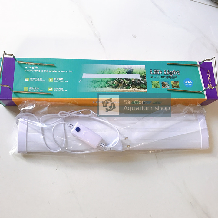 Đèn Led Máng KS 500 cho Hồ 50-60cm 3 Hàng Bóng 19W Cho Hồ Cá Cảnh, Hồ thủy Sinh, Màu Trắng
