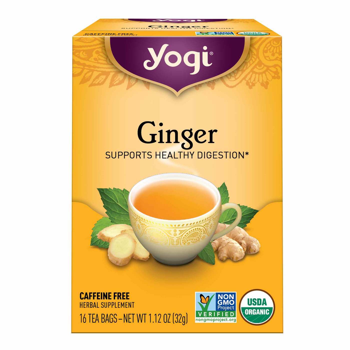 Trà gừng hữu cơ Organic Ginger Tea - Yogi - 16pcs