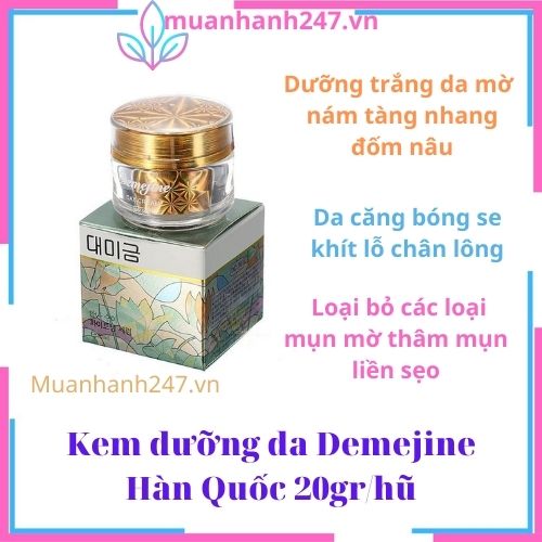 Kem mụn, Kemm, dưỡng trắng da, demejine Hàn Quốc loại bỏ mụnm tàn nhang chống lão hóa da