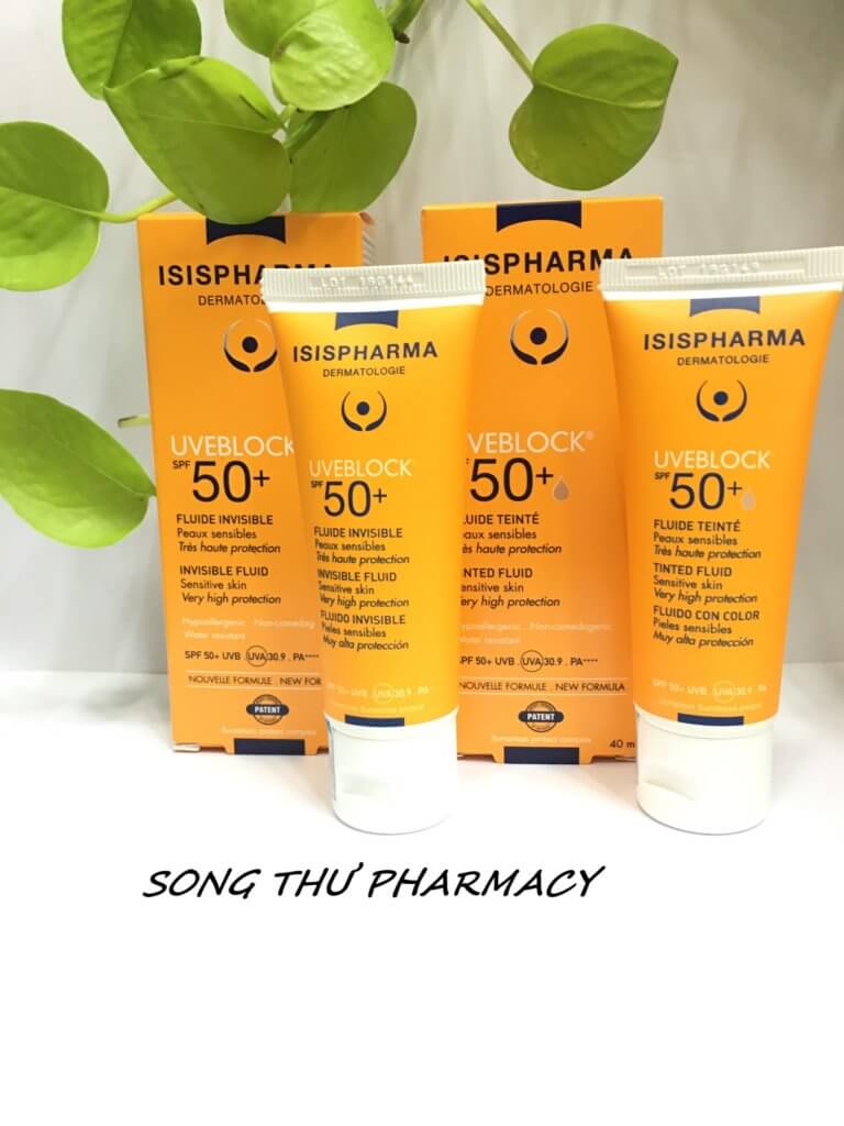 [HCM]ISISPHARMA UVEBLOCK INVISIBLE FLUID SPF 50+ – KEM CHỐNG NẮNG