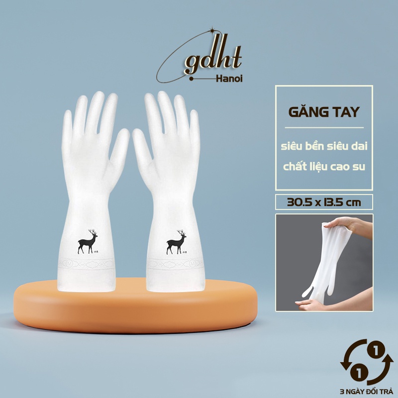 Bao tay cao su hươu, găng tay cao su siêu dai, găng tay rửa chén, dọn vệ sinh, găng tay bảo vệ (MS02)- Gia dụng Huy Tuấn